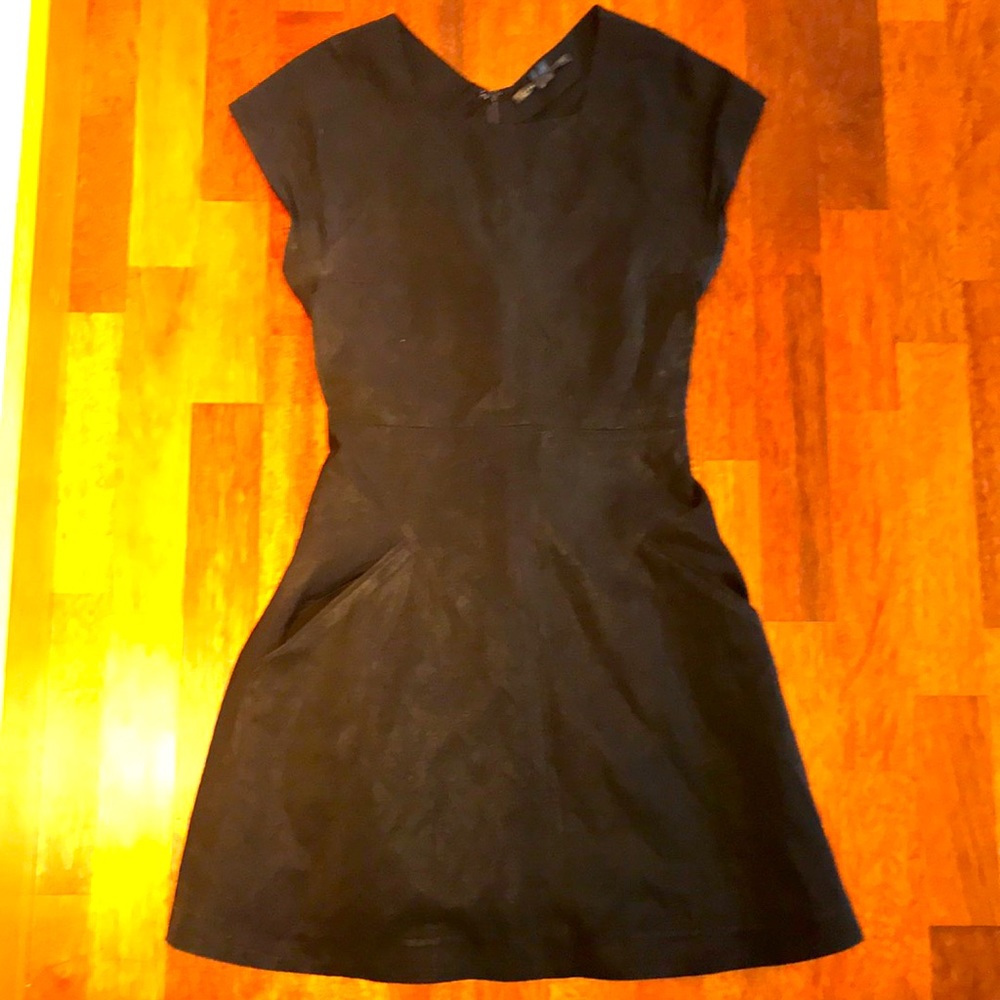 Black shimmer party dress with pockets